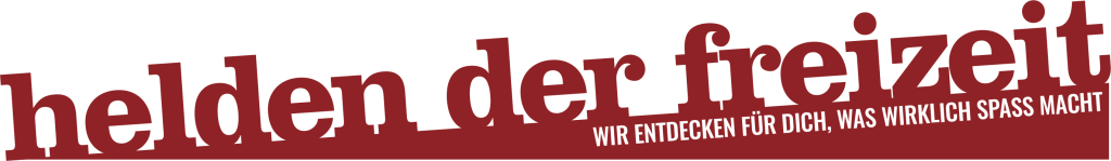 Logo mit dem Schriftzug 'Helden der Freizeit – Wir entdecken für dich, was wirklich Spaß macht'